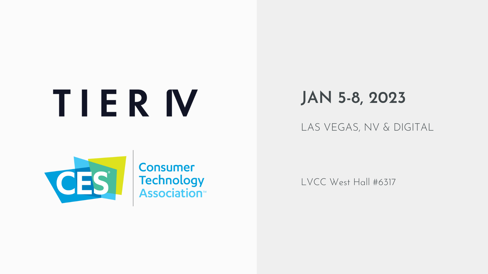 TIER IV will participate in CES 2023