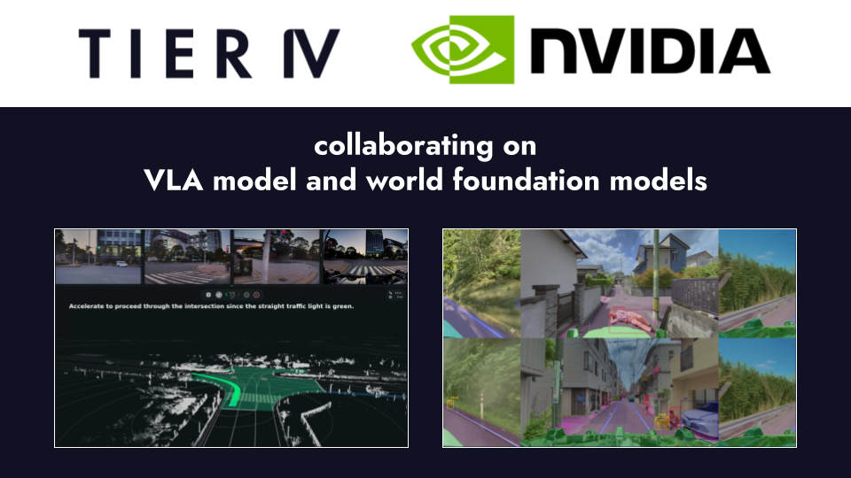 TIER IV accelerates AI-based Level 4 autonomous driving with NVIDIA’s reasoning-based AI and world foundation models