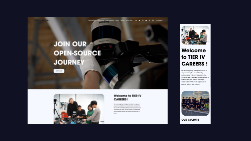 採用ウェブサイト「TIER IV CAREERS」をオープンしました