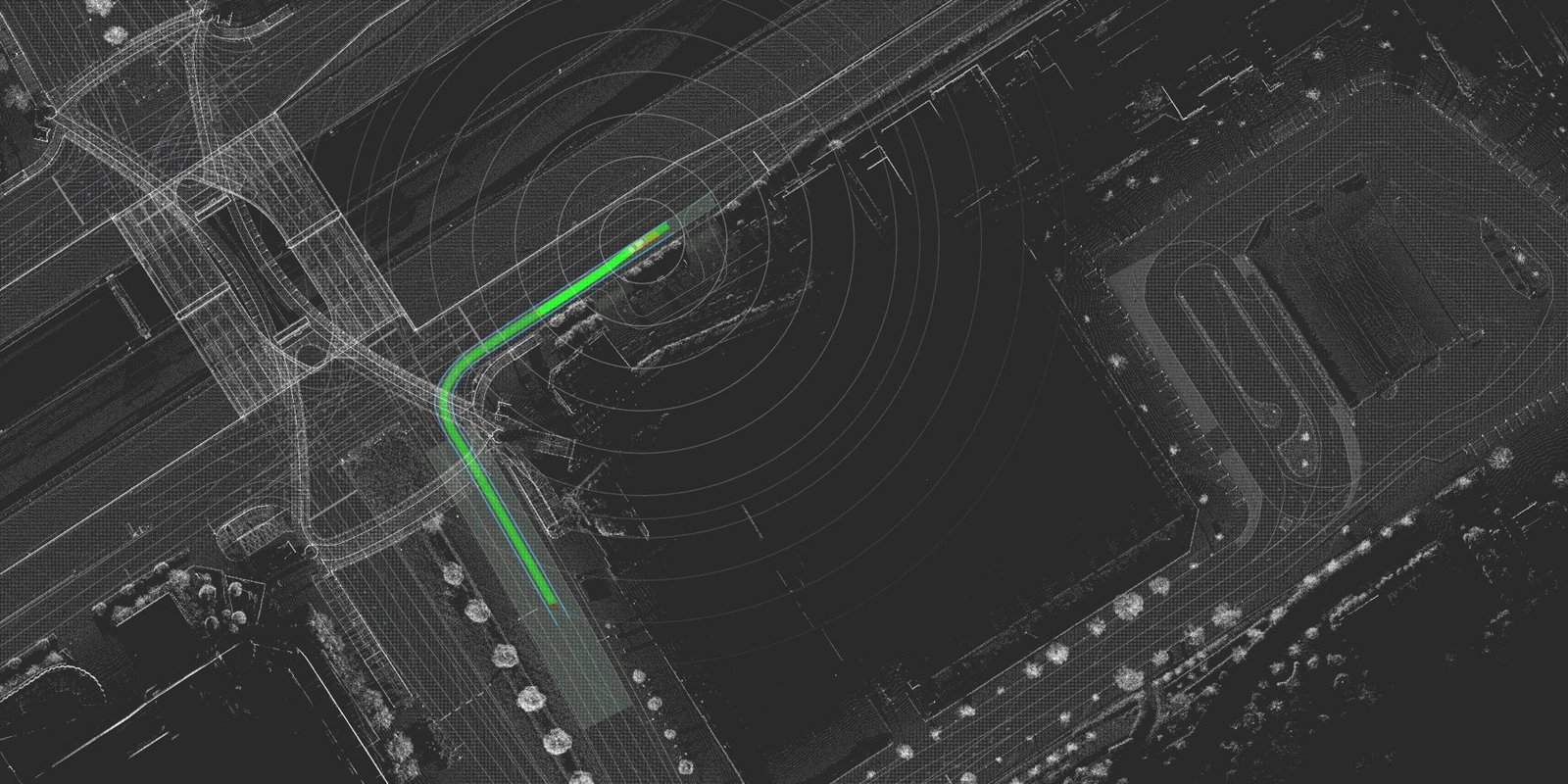 自動運転用オープンソースソフトウェアのAutowareを表示する画面