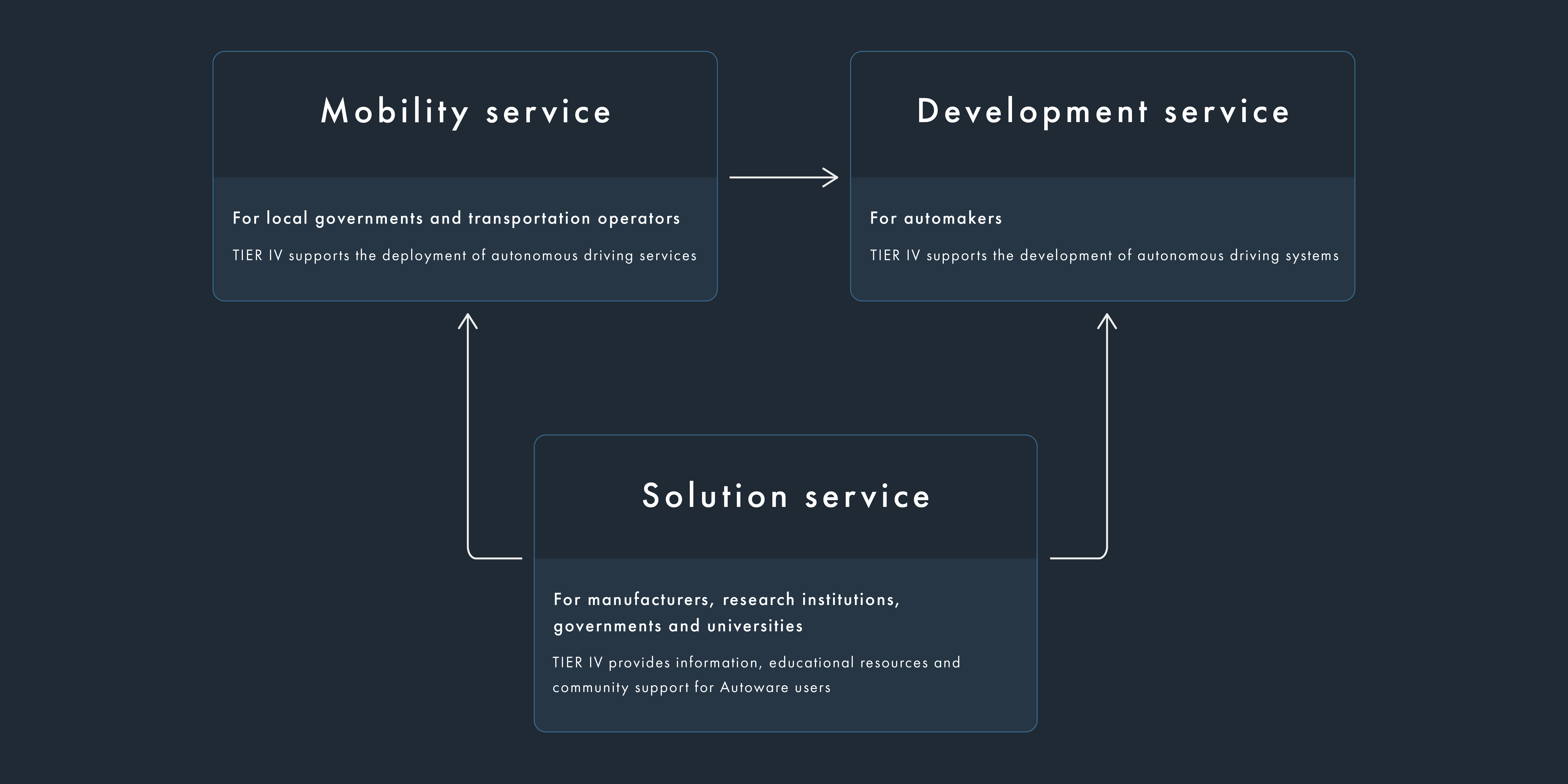 Diagram illustrating TIER IV services