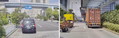 20250313Autoware-avoidance-09-10 左側に寄せることなく駐車している車両
